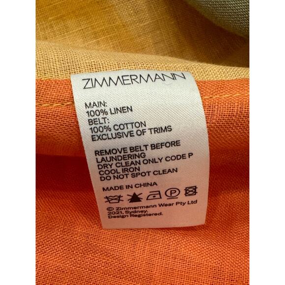 Zimmermann Lola Panelled Maxi Dress Womens 0 / 4 US Multicolor Belted Seashells - Picture 14 of 16